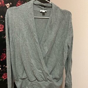 J. Jill Heather Gray Knit Top